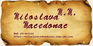 Miloslava Macedonac vizit kartica